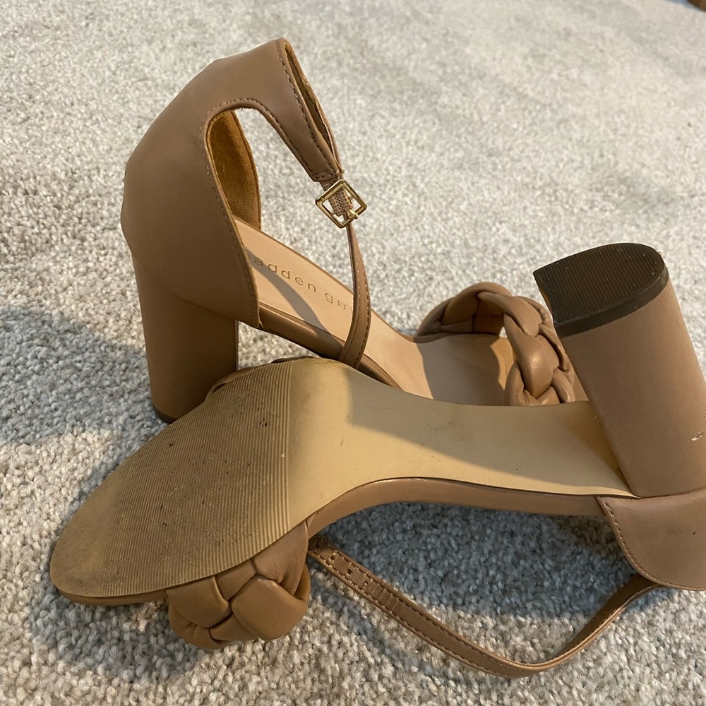 Madden Girl Tan Block Heels